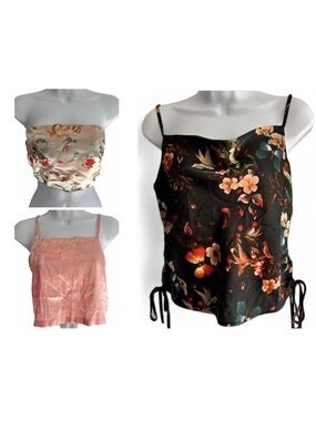 New 3 Cami Tops Romwe Forever 21 Small Medium Crop Top Y2K